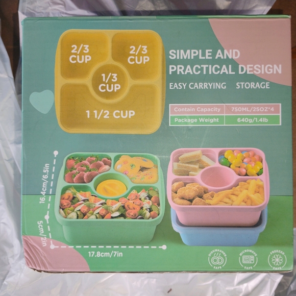 Simple, Practical, and Stackable Bento Box Storage Containers - Picture 1 of 4